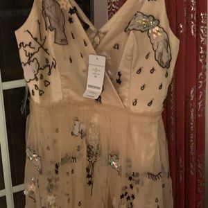 BEBE Marielle Double embroidered Gown.